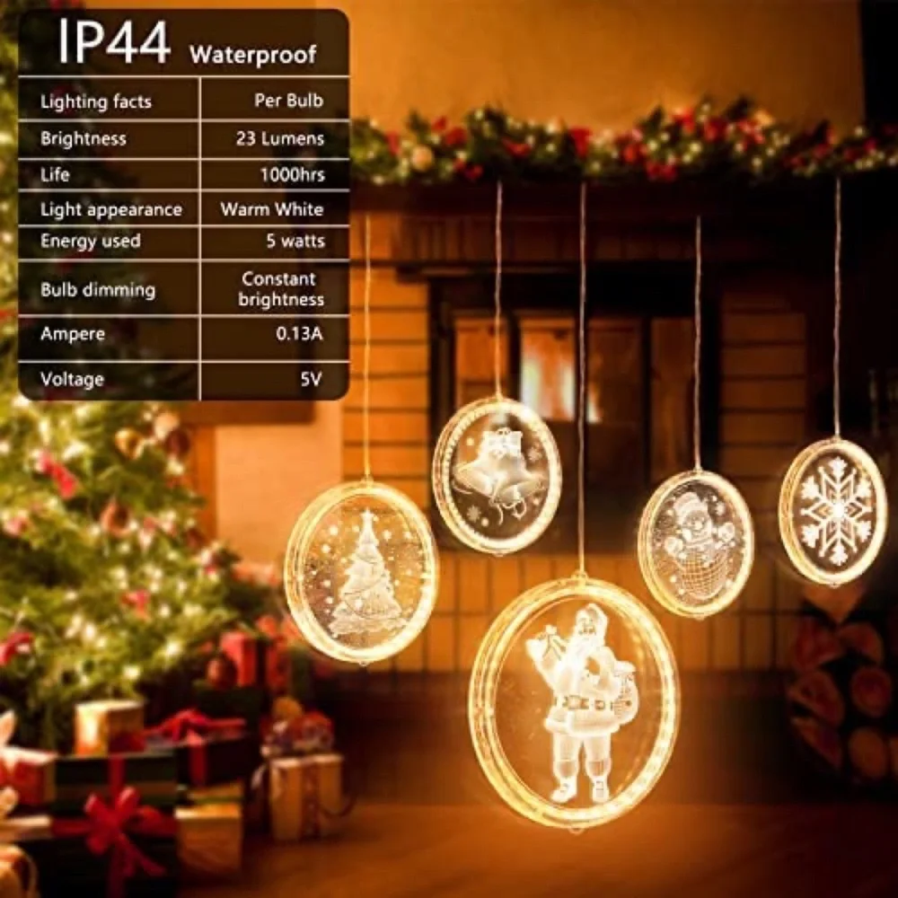 LED Christmas String Fairy Lights Round Outdoor Indoor Tree Home Party Decor
